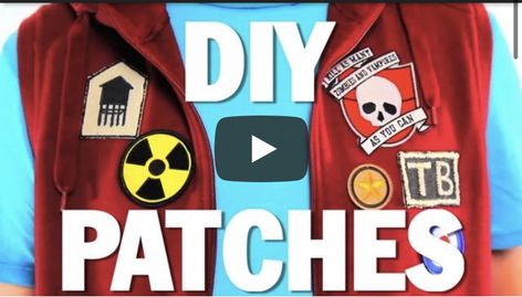 Patch sew diy video How To Make Custom Patches, How To Make Your Own Patches, How To Make Iron On Patches, How To Make A Patch, Homemade Patches, Make Your Own Patch, Recycling Old Clothes, How To Make Iron, How To Make Patches