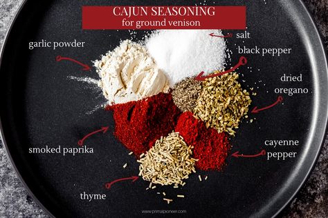 All of these homemade ground venison seasonings will help elevate the flavors of your easy ground venison recipes! From a basic chili ground venison seasoning to a delicious blackened venison seasoning, you're sure to find something for your next venison recipe! Venison Seasoning, Easy Ground Venison Recipes, Keto Beef Jerky Recipe, Basic Chili, Homemade Pastrami, Ground Venison Recipes, Homemade Seasoning Salt, Venison Meat, Venison Burgers