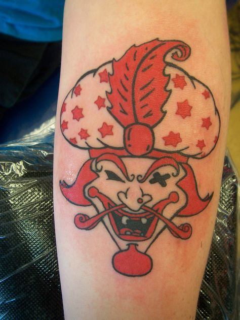 Rev Tulsa Tattoo Co ICP Hatchetman Milenko Juggalo tattoo Icp Juggalo Tattoo, Hatchetman Icp Tattoo, Icp Juggalo Drawing, Icp Tattoo Ideas, Icp Tattoos Juggalo, Juggalo Tattoos Design, Hatchetman Tattoo, Juggalo Tattoos, Icp Tattoos