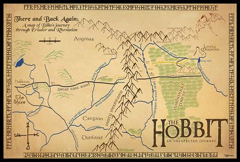 The Hobbit Map, Tolkien Map, Hobbit Book, Hobbit Party, Hobbit An Unexpected Journey, J.r.r. Tolkien, Middle Earth Map, Map Projects, J R R Tolkien