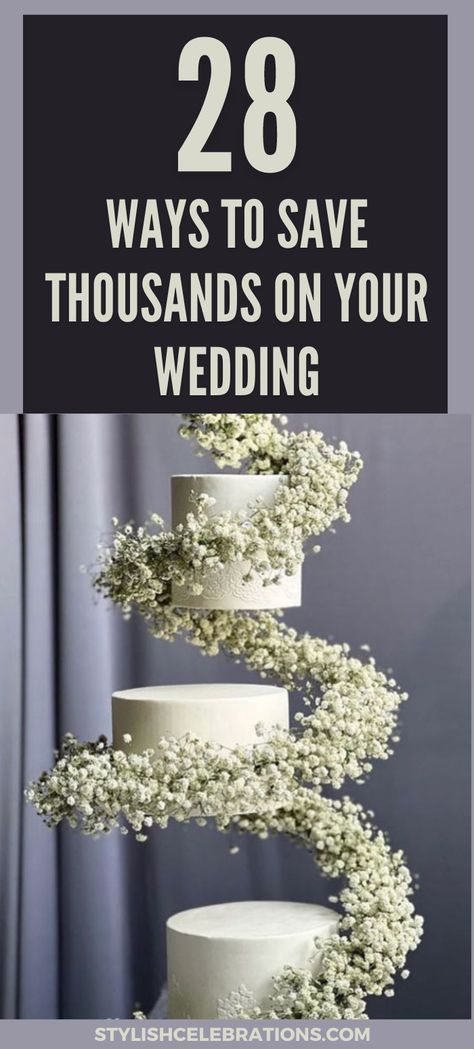 28 Genius Ways to Save Money on Your Wedding Budget Wedding Dessert, Tips To Save Money On Wedding, Big Wedding On A Budget, Ways To Save On Wedding, Budget Wedding Planning, Wedding Hacks To Save Money, Boujee On A Budget Wedding, Save Money Wedding Tips, Luxury Wedding On A Budget