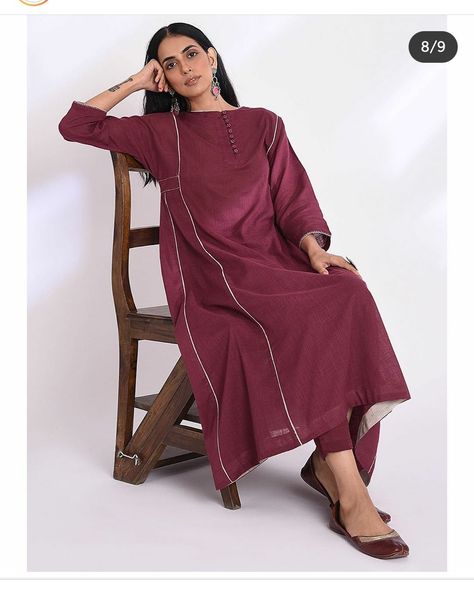 Kalidar Kurta Pattern, Plus Size Fashion For Women Indian, Kurta Pattern, Girls Dresses Sewing, Simple Kurta Designs, Simple Kurti Designs, Pakistani Fashion Casual, Desi Fashion Casual