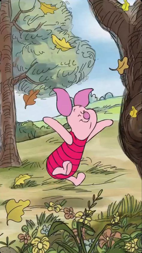 Piglet Background, Piglet Aesthetic, Piglet Disney, Winnie The Pooh Characters, Piglet Winnie The Pooh, Pooh Pictures, Disney Illustration, Winnie The Pooh Pictures, Cute Winnie The Pooh