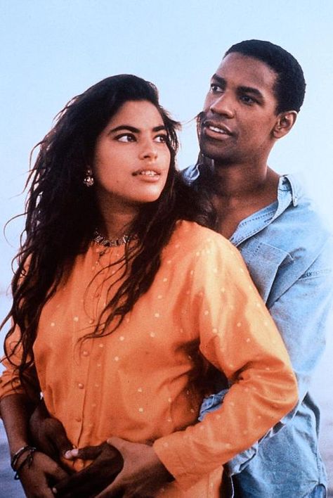 Sarita Chaudhury and Denzel Washington, Mississippi Masala Mississippi Masala, Blindian Couples, Sarita Choudhury, Mira Nair, Interacial Couples, Indian Family, Black Indians, Black Entrepreneurs, Film Buff