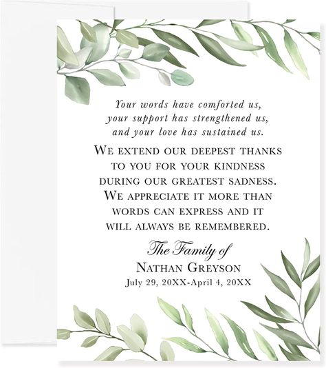 Thank You Bereavement Cards, Memorial Thank You Cards, Thank You Sympathy Cards, Thank You Sympathy Note, Bereavement Thank You Messages, Thank You For Your Condolences, Thank You For Condolences Words, Sympathy Thank You Cards Messages, Thank You Note