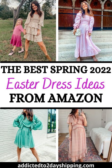 Classy and modest spring easter dress ideas from Amazon fashion! These Easter dresses for women and easter outfit ideas for women are perfect for easter sunday at church or with your family! Chilly Easter Outfit Women, Easter Dress For Women Church Classy, Easter Outfit Women, Easter Outfit Women Church, Easter Brunch Outfit, Easter Sunday Dress, Easter Sunday Outfit, Easter Dresses For Women, Spring Fashion Dresses