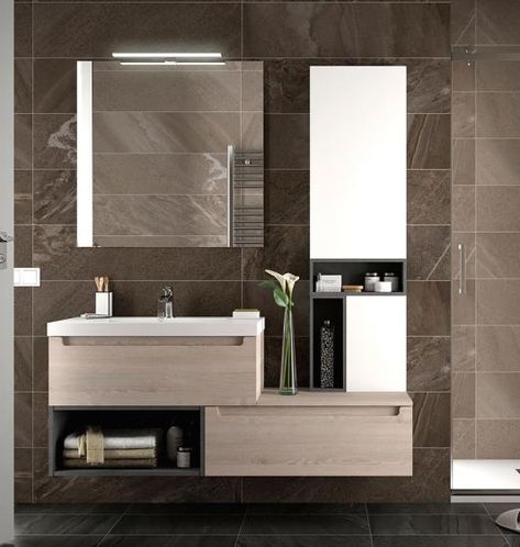 Bathroom Equipment, Bathroom Shower Doors, Zaragoza Spain, Bathroom Furniture Modern, Modern Bathroom Remodel, Modern Style Bathroom, Bathroom Vanity Designs, Washbasin Design, Washroom Design