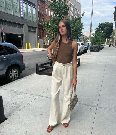 Jordanna Sharp, Zara Relaxed Fit Wide Leg Pants, Zara Wide Leg Linen Bottoms, Matilda Djerf Dress Pants, Matilda Djerf Linen Pants, Djerf Avenue Relaxed Jeans, Minimal Chic Style, Chique Outfits, French Girl Style