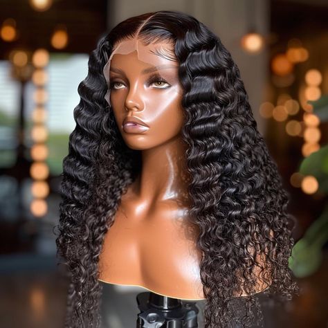 ✨ Get this 20” HD deep-wave wig for just $384 with FREE shipping! ✨ This wig comes **uncustomized**, so you can style it your way! 💁🏾‍♀️ New subscribers enjoy 10% OFF! 🎉 Shop now at Nikki Smith Hair Collection! 💇🏾‍♀️ #DetroitHair #nikkismithhaircollection #DetroitBeauty #DeepWaveWig #HairGoals #MotorCityStyles #HDLaceWig #detroitextensions #michiganhairextensions Lace Wigs Styles, Frontal Wig Hairstyles, Luxurious Hair, Fancy Gowns, Raw Hair, Custom Wigs, Hair Collection, Hair Weave, Deep Wave