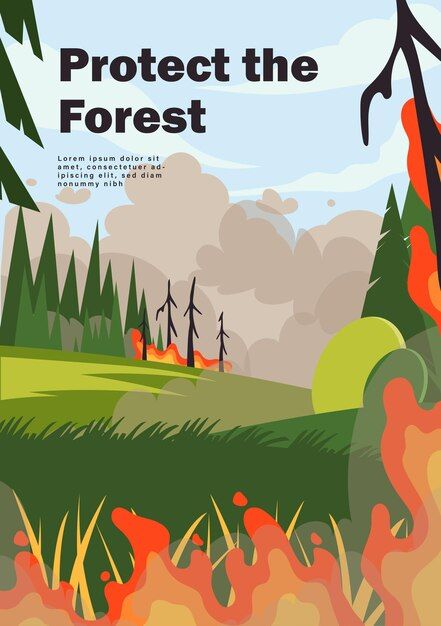 Forest Fires Poster, Fire Poster, Logo Psd, Technology Icon, Forest Fire, Card Banner, Video Background, Poster Invitation, Presentation Template Free