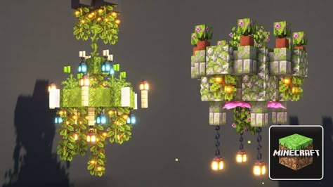 10 Beautiful Minecraft Chandelier Design Ideas 🔥 Decorating in Minecraft is a tedious task, especially if you don’t know how to design interiors for your house. If you have a big house […] ⚔ 🎮 #gaming #news #gamerempire #guide #videogames #gamingnews Mc Chandelier Ideas, Minecraft Glowstone Chandelier, Light Fixture Minecraft, Floating Enchantment Room Minecraft, Minecraft Big Chandelier, Minecraft Light Fixture Ideas, Minecraft Light Source Ideas, Minecraft Chandilers, Amethyst Chandelier Minecraft