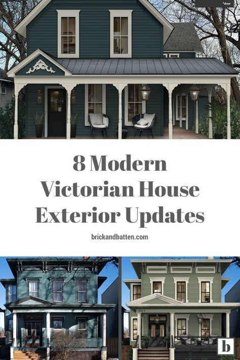 Updating Victorian Home, Victorian Home Update, Victorian Porches Ideas, Folk Victorian Renovation, Modern Victorian Porch, Renovated Historic Homes, 1910 Victorian House, Victorian Front Steps, Victorian Folk House Style