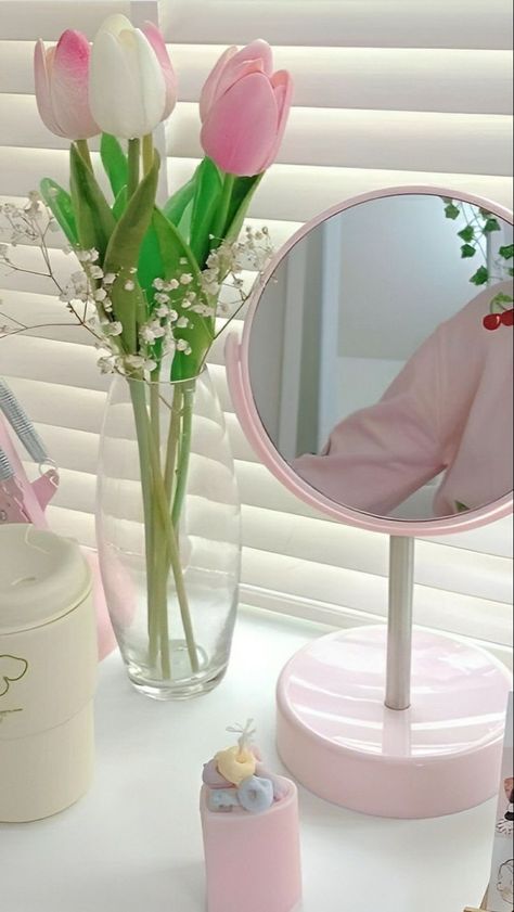 Pink Flowers, Mirror, Instagram Photos, Flowers, Pink, Instagram