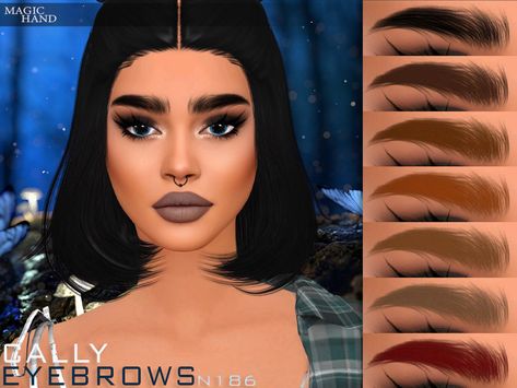 The Sims Resource - Cally Eyebrows N186 Eyebrow Lift, Bushy Eyebrows, Sims Baby, Thick Eyebrows, The Sims 4 Packs, Ts4 Cc, Friend Goals, Facial Hair, Sims Resource