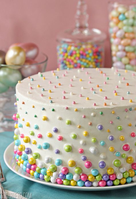 Easter Polka Dot Cake Torte Creative, Polka Dot Cakes, Torte Cupcake, God Mat, Easter Dessert, Easter Cakes, Fancy Cakes, Easter Treats, Easter Recipes