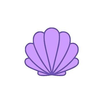 Cute Sea Shell Drawing, Purple Seashell Tattoo, Mermaid Png Aesthetic, Mermaid Icons Png, Seashell Tattoo, Disfraces Ideas, Purple Seashell, Seashell Clipart, Stickers Random