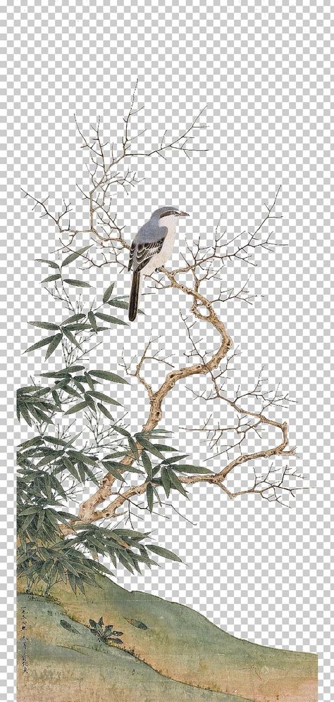 Chinese Png Aesthetic, Withered Tree, Chinese Birds, Chinese Painting Traditional, China Aesthetic, Chinese Motifs, Chinese Bird, Bird Png, Chinese Artwork