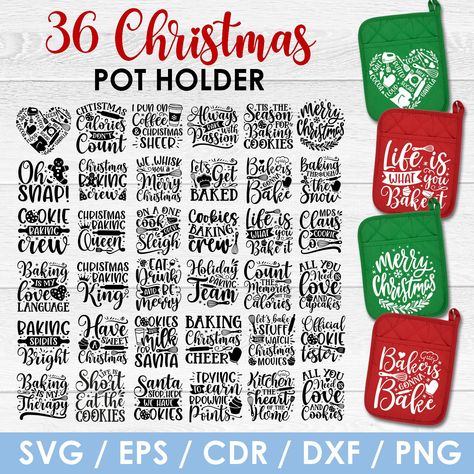 Pot Holder Sayings Svg Free, Christmas Pot Holder Svg, Pot Holder Gift Ideas, Cricut Pot Holder Ideas, Best Crafts To Make And Sell, Pot Holder Crafts, Christmas Pot Holders, Diy Potholders, Potholder Designs