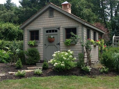 Get inspiration from our list of 30 Outstanding Garden Shed Ideas Photos These brilliant garden shed designs  ideas come mostly from gardening enthusiasts Shed Colors, Shed Chicken Coop, Shed Landscaping, Shed Colours, Backyard Greenhouse, Shed Plan, Building A Chicken Coop, Greenhouse Plans, Backyard Sheds