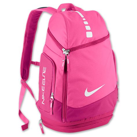 Nike Hoops Elite Max Air Team Backpack - BA4880 661 | Finish Line | Pink Fire/Fusion Pink Nike Elite Bag, Nike Elite Backpack, Elite Backpack, Nike Heels, Basketball Bag, Nike Backpack, Comfortable Running Shoes, Lebron Shoes, Nike Yoga