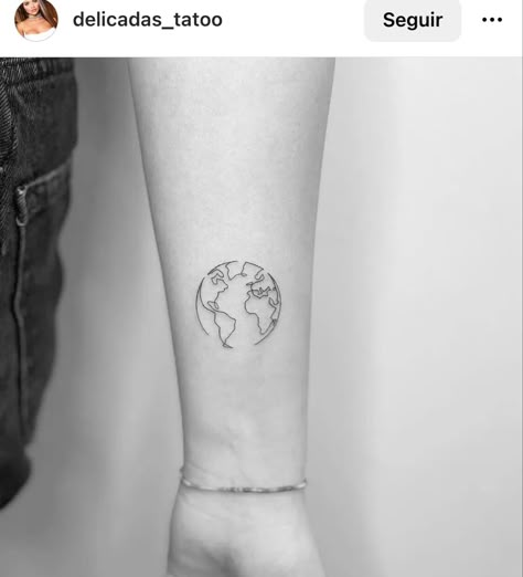 Cedar Tattoo, Power Tattoos, Mission Tattoo, Small Daisy Tattoo, Wolf Tattoos For Women, World Map Tattoos, Globe Tattoos, Earth Tattoo, Planet Tattoos