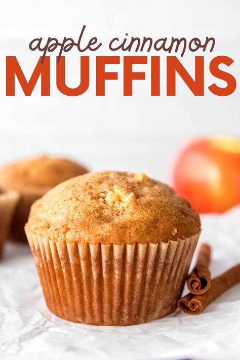 Bake these apple cinnamon muffins today! They are fluffy, packed with fresh fruit, and perfect for any time of day. Apple Cinammon Muffins, Cinnamon Muffins Recipe, Apple Cinnamon Muffins Recipe, Best Apples For Baking, Apple Cinnamon Muffins, Spice Muffins, Cinnamon Muffins, Sweet Muffin, Nutritious Breakfast