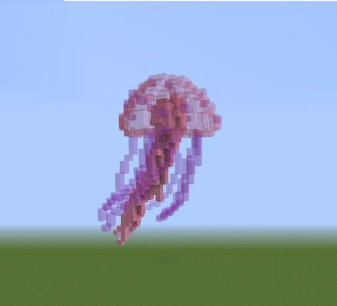 Trippy Minecraft Ideas, Floating Minecraft Builds, Adventure Time Minecraft Builds, Minecraft Studio Ghibli, Minecraft Jellyfish, Minecraft Butterfly, Minecraft Clock Tower, Pink Minecraft Builds, Things To Build In Minecraft