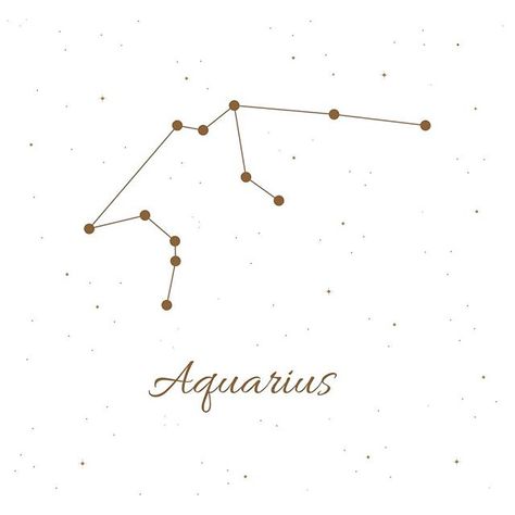 Aquarius Star Constellation, New Moon In Aquarius, Horoscope Tattoo, Aquarius Constellation Tattoo, Aquarius Constellation, Horoscope Tattoos, Aquarius Tattoo, Moon In Aquarius, Small Tats