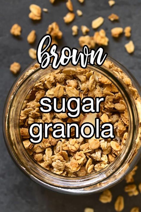 Brown Sugar Granola - The crunchy texture, the slightly sweet flavor, and the earthy aroma of this granola will make it your new favorite breakfast or snack. | CDKitchen.com Granola Recipes Easy, Granola Recipe Chia Seeds, Whole Grain Oats Recipes, Soft Granola Recipe, Brown Sugar Granola Recipe, Soft And Chewy Granola, Gronala Recipes Easy, Sweet Granola Recipe, Gronala Recipes