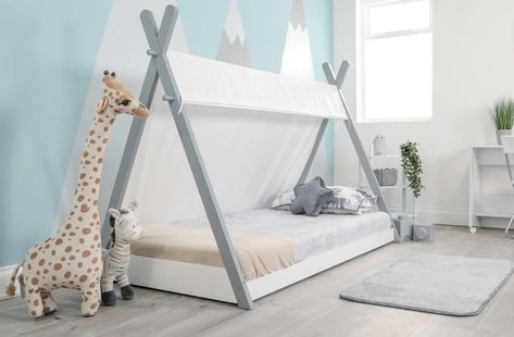 Teepee Bed Frame, Unique Kids Beds, Montessori Principles, Kids Bed Furniture, Bed Frame Single, Kids Single Beds, Single Bunk Bed, Tent Bed, Teepee Bed