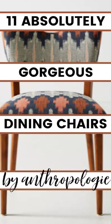 Anthropologie dining chairs for every taste- our 11 top picks for Anthropologie dining room chairs. Modern, rattan, Upholstered, farmhouse, velvet, wooden or cane. You have to see these gorgeous chairs- some are even on sale! HOME AND KITCHEN IDEAS Anthropologie Dining Room, Chairs Dining Room, Traditional Dining, Rattan Dining Chairs, Dining Room Chairs Modern, Danish Furniture, Bistro Chairs, Teak Frame, Best Dining