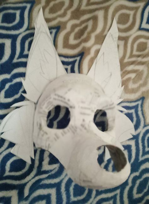 (not complete) Cardboard Fursuit, Paper Fursuit, Cats The Musical Costume, Therian Gear, Therian Masks, Fursuit Ideas, Fursuit Tutorial, Cardboard Mask, Dino Mask