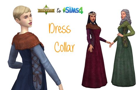 Ts4 Conversion, Medieval Dresses, Sims 4 Decades Challenge, Sims Medieval, Colonial Dress, Viking Dress, Sims 4 Dresses, The Sims 4 Download, Sims4 Clothes