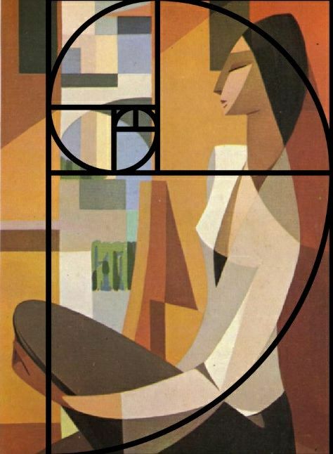 Armondo Barrios (1920-1999) Fibonacci Spiral, The Golden Ratio Golden Ratio Artwork, Golden Ratio Composition Art, The Golden Spiral, Fibonacci Spiral Art Drawing, Golden Spiral Composition, Golden Ratio Art Drawing, Fibonacci Drawing, Golden Spiral Art, Golden Ratio Drawing