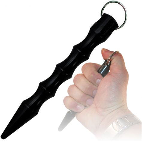 KUBOTAN.........SOURCE BING IMAGES...........Kubotan (sometimes erroneously spelled as Kubaton or Kobutan) is a genericized trademark for a self-defense keychain weapon developed by Soke Takayuki Kubota in the late 1960s. It is typically no more than 5.5 inches (14 centimetres) long and about half an inch (1.25 centimetres) in diameter, slightly thicker or the same size as a marker pen................. Kubaton Stick, Apocalypse Survival Gear, Apocalypse Gear, Defense Keychain, Self Defense Keychain, Tactical Pen, Apocalypse Survival, Self Defense Tools, Personal Defense