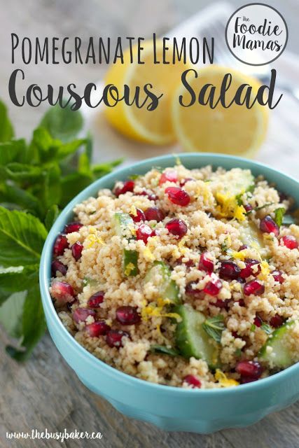 Lemon Couscous, Salad Meals, Salad With Mint, Cold Soups, Couscous Salad Recipes, Couscous Recipes, Mint Recipes, Couscous Salad, Cous Cous