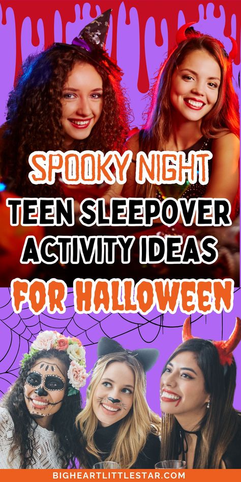 Planning a Halloween sleepover? These Halloween sleepover ideas for teens include fun games, tasty snacks, and plenty of things to do that will keep everyone entertained. Make your Halloween slumber party the highlight of the season with these unique activities. Halloween Sleepover Aesthetic, Fun Sleepover Ideas, Cozy Fall Sleepover, Sleepover Essentials, Halloween Slumber Party, Halloween Themed Sleepover, Spooky Night With Friends Ideas, Fun Fall Activities Things To Do At Sleepovers Bff, Teen Sleepover Games, Sleepover Ideas For Teens, Halloween Sleepover Ideas, Halloween Slumber Party, Halloween Sleepover Party, Fall Sleepover, Sleepover Aesthetic, Spa Sleepover Party