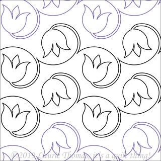 Curled Tulips Paper Machine Quilting Pattern by It’s a Quilt Thing! Machine Quilting Pattern, Paper Quilting, Peacock Embroidery Designs, Saree Painting Designs, Quilting Machines, Paper Machine, Basic Hand Embroidery Stitches, New Embroidery Designs, Fabric Drawing