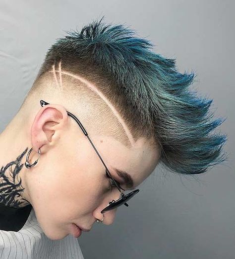 High Top Fade Haircut, Punk Haircut, Hair Tattoo Designs, Undercut Hair Designs, High Fade Haircut, Undercut Designs, Shaved Hair Designs, Gents Hair Style, Pixie Wig