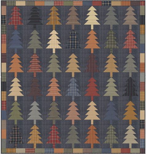 Flannel Quilt Patterns, Christmas Tree Quilt Pattern, Tree Quilt Block, Tree Quilt Pattern, Forest Quilt, Lap Quilt Patterns, Christmas Tree Quilt, Layer Cake Quilts, Christmas Quilt Patterns