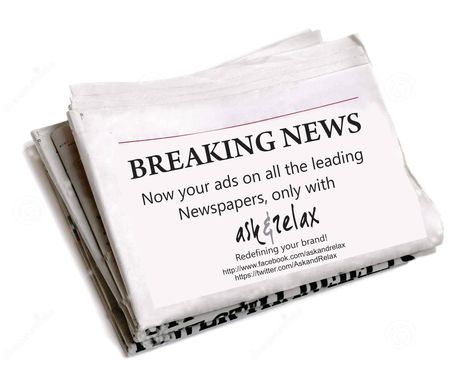 #Breaking_News #Ads #Newspapers #Ask_And_Relax Beauty Science, Newspaper, Breaking News, Science