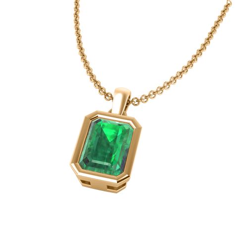 Emerald Pendant Necklace, Emerald Necklace Pendant, Emerald Pendant, Bezel Pendant, Emerald Gemstone, Bezel Setting, Emerald Cut, Oval Cut, Jewelry Pieces