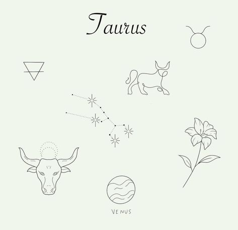 Astro Tattoo, Tattoo Taurus, Taurus Symbol, Taurus Constellation Tattoo, Taurus Symbols, Taurus Constellation, Constellation Tattoo, Taurus Tattoos, Asian Aesthetic