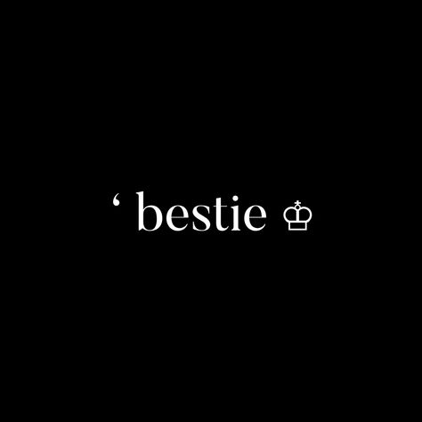 Bestie Text Aesthetic, Bestie Other Names, Bestie Logo, Bestie In Cursive, Baddie Bestie Quotes, Love You Too Bestie Meme, Audi Logo, Vehicle Logos, ? Logo