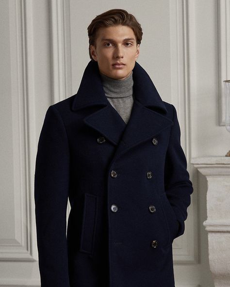 Ralph Lauren Store, Purple Label, Ralph Lauren Purple Label, Pea Coat, Double Face, Casual Clothing, Mens Clothing, Smart Casual, Mens Clothing Styles