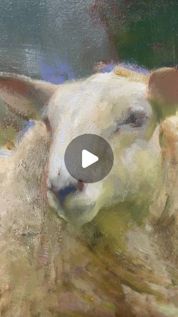 🎨 Artist 🖼 Gallery ❤️ Teacher on Instagram: "I think I'm about halfway through the middle of this one. 🐑

what’s your favorite stage of a painting?" Sheep Art Painting, Sheep Paintings, Sheep Art, Sheep And Lamb, A Sheep, Artist Gallery, Sheep, Art Painting, I Love