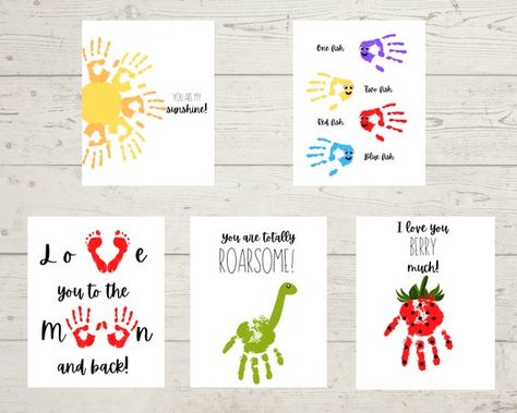 Handprint Art Kids, Handprint Art Printable, Footprint Crafts, Baby Art Projects, Grandparents Day Gifts, Baby Keepsakes, Toddler Arts And Crafts, Hand Palm, Kids Painting