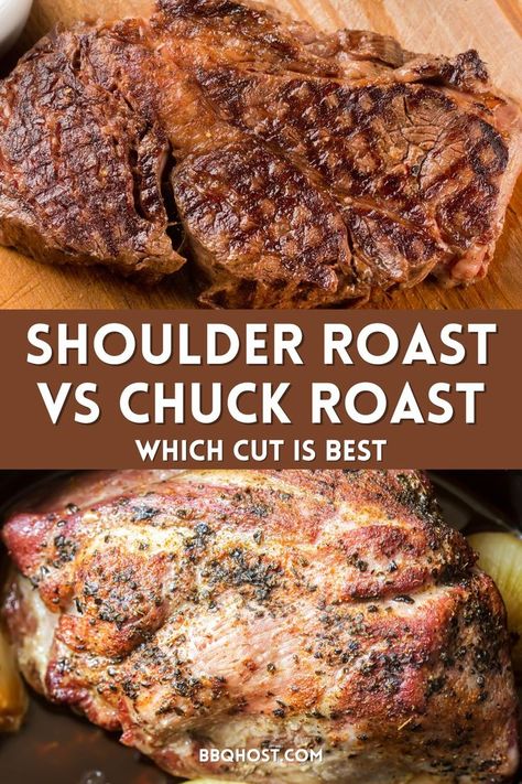 Torn between a shoulder roast and a chuck roast? Our guide breaks down the key differences in texture, flavor, and cooking methods, ensuring you make the best choice for your shoulder roast recipes and chuck roast recipes. Visit now to learn more and save this pin for your next grilling session! Shoulder Roast Recipes, Beef Shoulder Roast, Beef Shoulder, English Roast, Chuck Roast Recipes, Cooking A Roast, Shoulder Roast, Special Occasion Food, Roast Beef Recipes