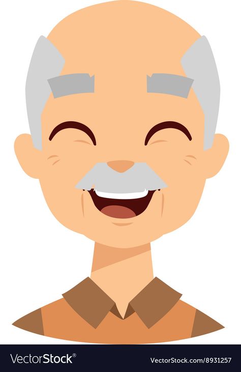 Happy Person Illustration, Old Man Animation, Grandpa Character Design, How To Draw Old People, Older Man Drawing, Old Man Face Drawing, Old Person Drawing, Cartoon Man Face, Grandpa Drawing