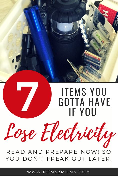 Be prepared for power outages! Before you're stuck unexpectedly with no electricity and no Plan B, stock up on these 7 must have power outage items for your OFFICIAL power outage kit! #momhacks #lifehacks #poweroutage #losingelectricity  #poweroutagetips #poweroutagekit #poweroutagehacks Power Outage Preparedness, Power Outage Kit, No Plan B, Six Friends, Power Outage Tips, Emergency Prepardness, 72 Hour Kits, Appalachian State University, Appalachian State